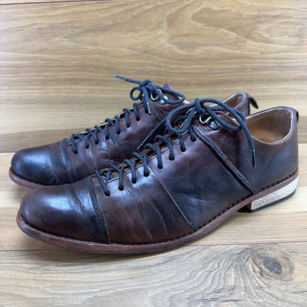 Timberland Boot Company Cap‎ Toe Oxfords Womens 10 M Brown Leather Flats Shootie - Picture 3 of 11